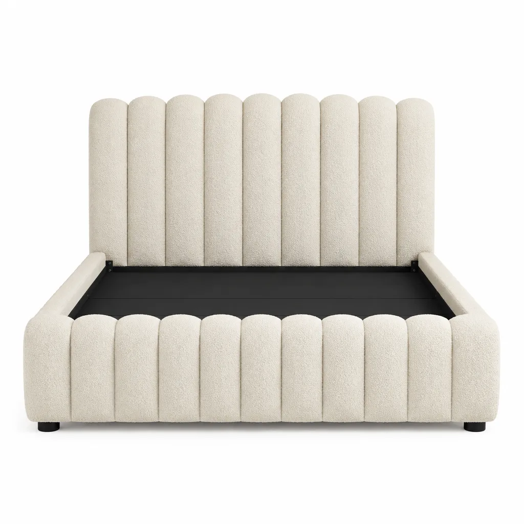 Azariah Monarch Wingback Upholstered Bed Frame